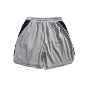 2025 pantalones cortos deportivos de verano estilo americano pantalones de cinco puntos marca de moda suelta Casual XL tamaño sólido tejido malla medio elástico - Product Image 3