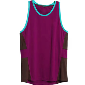 Débardeur sans manches décontracté à coupe ample pour hommes 100% coton respirant en maille séchage rapide pour les entraînements d'été lavage à l'eau de Javel - Product Image 2