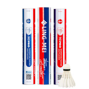 Volante de bádminton Lingmei 90 Pro BWFML de plumas de ganso Black Label, sellado original, modelo EG1130 - Product Image 1