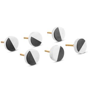 Boutons en marbre Art Déco écologiques pour armoire, tiroir, meuble, quincaillerie - Décoration d'intérieur artisanale de qualité supérieure par Craft Exim - Product Image 2