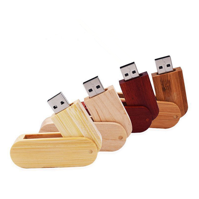 Logo Bamboo Usb Flash Drives Custom 64GB Pendrive 1TB 32GB 4GB 16GB 8GB