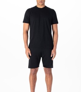 Ensemble de shorts pour hommes en gros sur mesure avec tissu en coton de haute qualité OEM nouveau design et impression de logo pour l'été couleur noire - Product Image 1