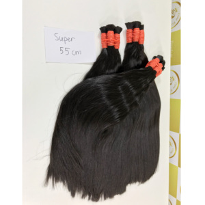 100% Extensions de cheveux humains vietnamiens droits naturels couleur brune extrémités épaisses Double qualité couleur foncée faite sur commande - Product Image 3