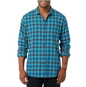 Chemises en flanelle étiquette de marque personnalisée taille à carreaux conception unisexe bouton vers le bas flanelle hommes chemises respirant en gros OEM - Product Image 4