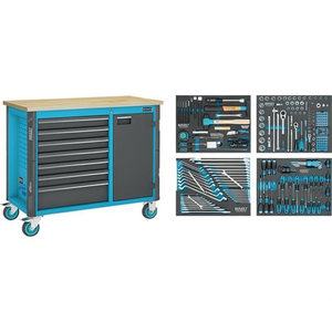 HAZET 179NW-7/230 <b>Tool</b> <b>Trolley</b> 1000kg Capacity 7 Drawers & 230-piece Sheet Steel W1150xD600xH964mm 230-piece Sheet Steel - Product Image 3