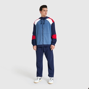 Ensemble de survêtement en molleton de coton personnalisé pour homme, fermeture éclair, motif uni, deux pièces, jogging, respirant, qualité de gros - Product Image 4