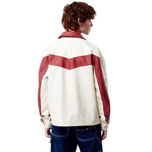 Blousons baseball letterman avec logo brodé personnalisé blousons bombardier universitaire blouson zippé en cuir vestes universitaires pour hommes décontractées - Product Image 3