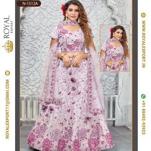 Launching New Beautiful Heavy Sequence Cord and Embroidery Work Party Wear Designer <b>Crop</b> <b>Top</b> <b>Lehenga</b> Collections by Royal Export - Product Image 6