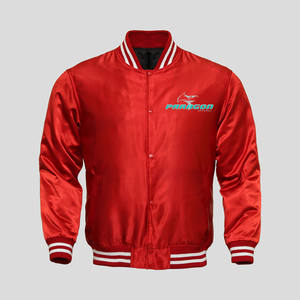 Veste universitaire en soie vierge de marque avec logo OEM pour hommes, design de rue de haute qualité - Product Image 3