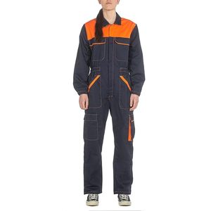 Combinaison de travail professionnelle unisexe CBF Balducci Group, multi-poches, bleu/orange, industrielle, robuste, fabriquée en Albanie - Product Image 2