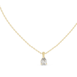 Collar con Diamante CVD EF VVS-VS de 1 Quilate, Creado en Laboratorio, Corte Pera, Oro de 18K, 14K, Rosa, Amarillo, Blanco, Joyería Fina de Lujo - Product Image 1