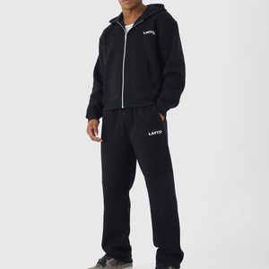 Survêtement à fermeture éclair personnalisé de la meilleure qualité pour hommes Vêtements décontractés à manches longues fabriqués en usine pour l'hiver Techniques de fermeture éclair en vente - Product Image 1