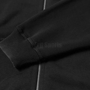 Cotton Blended Zipper Hoodies For Men Loose Fit Winter Fashion Wear Custom Design Solid Color Men Zipper Hoodies - Product Image 5