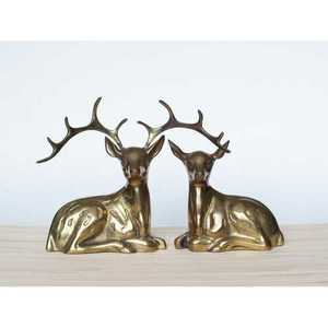 Nuevo diseño hecho a mano estatua de Reno dorado hecho de latón artesanía interior al por mayor en la India con calidad de exportación - Product Image 3