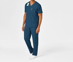 Alta calidad elástico masculino enfermería Scrub médico Scrubs Tops médico uniforme para hombres - Product Image 6