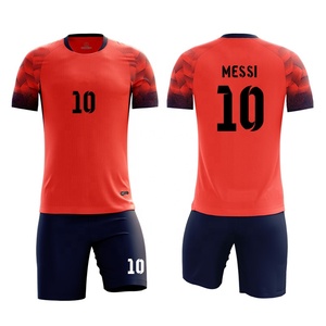 สวมใส่โลกที่กําหนดเองคุณภาพสูงระเหิดเสื้อฟุตบอลชุดชายเสื้อทีมฟุตบอล Jersey เสื้อฟุตบอลเสื้อผ้าคุณภาพ - Product Image 1