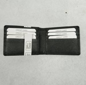 Ready to Ship Leather Men's Card Holder <b>Wallet</b> Bulk Online Sale <b>RFID</b> Protected Purse Custom Logo Inexpensive Bifold Open Short - Product Image 2