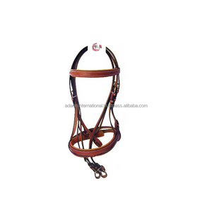 Brida de caballo de cuero anatómico de la más alta calidad con banda de cejas elegante para Fabricante Mayorista de equipos de Carreras de Caballos - Product Image 3