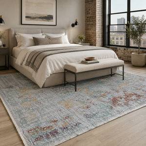 Alfombra Lavable Moderna Rug Weavers RW7088 Linea Grey, Venta al por Mayor, Chenilla Lavable, 10 Tamaños - Product Image 3