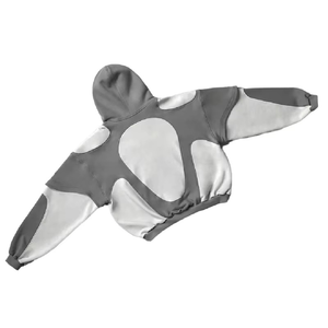 Sweat-shirt à capuche pour homme, col rond, décontracté, surdimensionné, logo personnalisé OEM en gros - Tissu tricoté respirant et écologique 340g - Product Image 3
