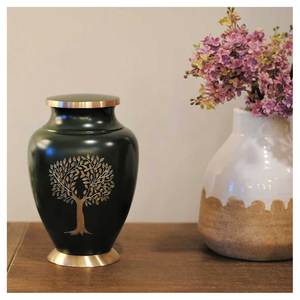 Urna de cremación de metal personalizada asequible para adultos Recuerdo de cenizas conmemorativas funerarias de alta calidad - Product Image 3