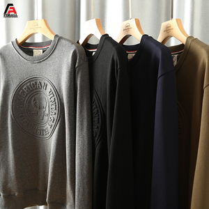 เสื้อสเวตเตอร์คอกลมลายนูนพร้อมฮู้ดย้อมสีล้วนสำหรับฤดูหนาวออกแบบ3D ได้ตามต้องการ - Product Image 5
