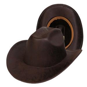 Nuevos sombreros de vaquero de cuero al aire libre para hombres de vaquero occidental personalizados Sombreros de vaquero en cuero genuino Sombreros de moda al por mayor - Product Image 5