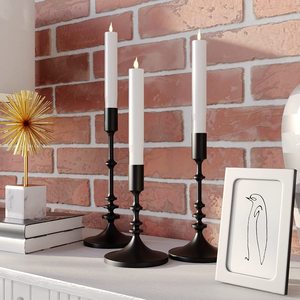 Hot Selling Matte Black <b>Candlestick</b> Holders New Arrival Candle Holders Lanterns and Candle Jars High Quality Centerpiece Candles - Product Image 2