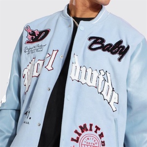 Chaquetas universitarias de béisbol Letterman de cuero para hombre de invierno y otoño vintage de alta calidad de fabricante personalizado OEM - Product Image 2