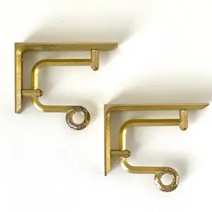 Supports muraux modernes en métal dans un design personnalisé Supports de fixation en laiton en aluminium pour étagères Supports de support dans les meubles - Product Image 6