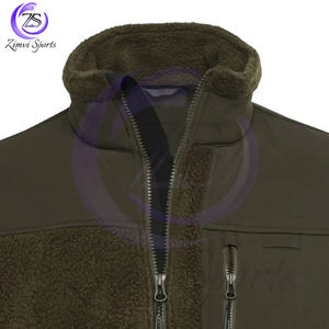 Nouvelle arrivée 2025 avec poche zippée qualité supérieure vente en gros confortable matériau doux au toucher Sherpa vestes polaires pour adulte - Product Image 3