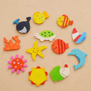 Lot de 12 aimants de réfrigérateur en bois au design animalier moderne, autocollants magnétiques personnalisables de taille moyenne pour la maison ou comme cadeau - Product Image 6