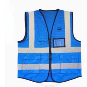 Poche cargo réfléchissant ANSI classe 2 gilet de sécurité en polyester imperméable haute visibilité équipement de travail d'hiver bon marché - Product Image 2