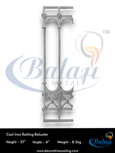 Panneau de garde-corps de balcon en fonte d'aluminium noir moderne, décoration d'intérieur, main courante d'escalier extérieur, portail, Balaji Metals - Product Image 2