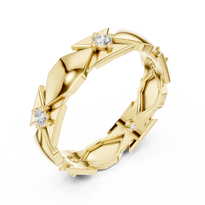 Bague de fiançailles solitaire élégante 14K pour mariée - Product Image 3