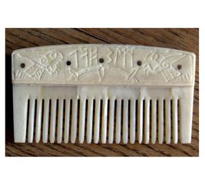 Meilleure qualité fait à la main Viking Buffalo os cheveux peigne sculpté fleur Style inde Agate naturel os tête Massage peigne commun - Product Image 3