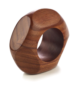 Porte-serviettes en bois pour vaisselle décor de fête avec rond de serviette en bois naturel à vendre - Product Image 4