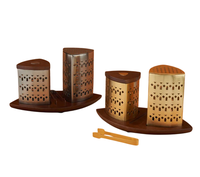 Meilleure Vente Brûleur d'Encens Arabe Écologique Bakhoor avec Plateau Métallique Gravé au Laser et Couvercle en Bois de Santal – Cadeau Idéal pour l'Aïd et le Ramadan