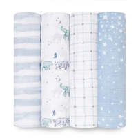 Couverture d'emmaillotage personnalisée super chaude et douce en coton biologique, imprimé animal, pour bébés et enfants, 0-12 mois, 200TC, toutes saisons