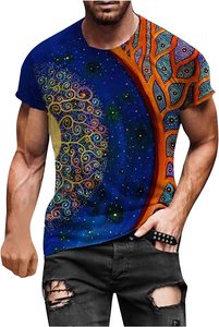 เสื้อยืดออกกำลังกายสำหรับใส่ได้ทั้งชายและหญิงชุดวิ่งผ้าคอตตอนผ้าโพลีเอสเตอร์สำหรับฤดูร้อน - Product Image 3