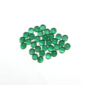 หินอัญมณีโมราโมราสีเขียวธรรมชาติเกรด AAA ขนาด3มม. 4มม. ได้รับการรับรองว่าเป็นอัญมณีหลวมสำหรับทำเครื่องประดับปรับเทียบได้ด้านหลังเรียบ - Product Image 4