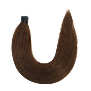 ผมต่อแบบไมโครบีด I-Tip ผมแท้ 100% เรมี่ ชาวจีน ลอนธรรมชาติ 8 นิ้ว สีน้ำตาลเกาลัด - Product Image 1
