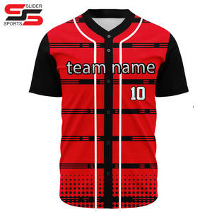 Jersey de béisbol personalizado para hombre al por mayor, camisas con botones, jersey de béisbol de manga corta, uniformes deportivos - Product Image 1