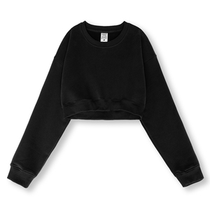 Sudadera informal de gran tamaño para mujer de alta calidad, sudadera recortada con capucha para mujer, sudaderas con capucha para mujer de 360g - Product Image 4