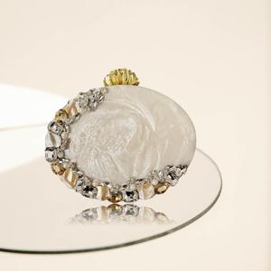 Handmade Clutch for Girl Biggest Sell Resin Clutch Metal & <b>Stone</b> Work Embellishment Embroidery Ladies Handbags Clutch for Bridal - Product Image 4