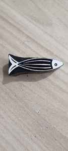 Bloque de Impresión de Madera Ecológico Grabado a Mano con Motivo de Peces Tradicional para Impresión Textil, Manualidades Creativas y Decoración del Hogar - Product Image 2