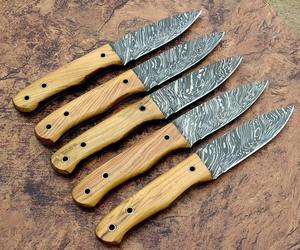 Couteau à désosser à lame fixe en acier Damas personnalisé fait à la main avec manche en bois d'érable et os pour la chasse, utilisation par les chefs, support OEM - Product Image 2