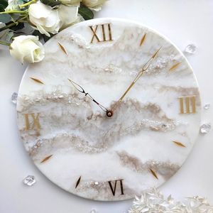 ES RELOJ DE PARED DE RESINA CON Reloj de pared de diseño artístico hecho a mano único Arte de resina de La India - Product Image 6