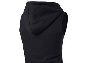 Meilleure qualité hommes sans manches fermeture éclair sweat à capuche épais coton polaire tissu respirant séchage rapide Offres Spéciales offre meilleur prix hiver - Product Image 5