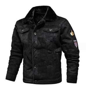 Veste en cuir à fourrure pour homme, mode urbaine moderne, doublure chaude et confortable, couche extérieure durable, tenue d'hiver élégante, veste d'hiver - Product Image 3